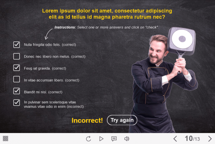 Quiz from Cutout Chef — eLearning Lectora Publisher Templates