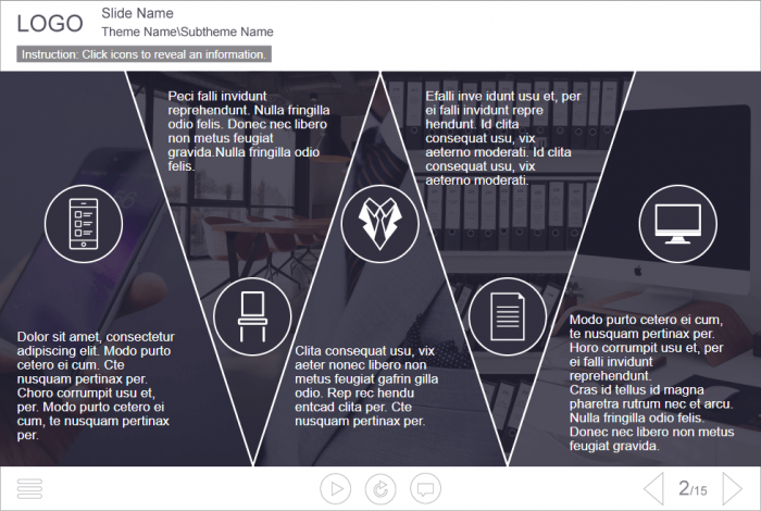 Circle Buttons — eLearning Lectora Publisher Templates