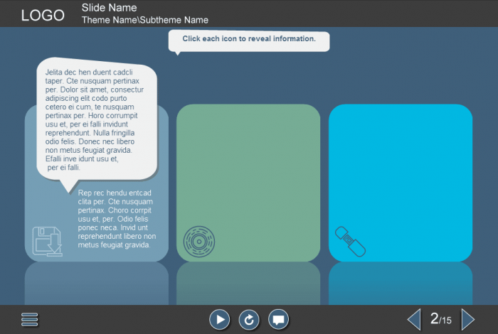 Text Bubble — eLearning Lectora Templates