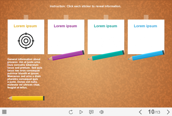 Click on Stickers — eLearning Lectora Templates