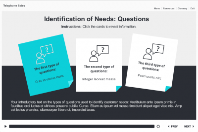 Click on Cards — Articulate Storyline Template