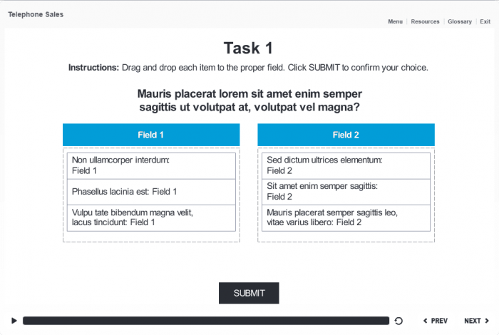 Dragging Answers — Articulate Storyline Template