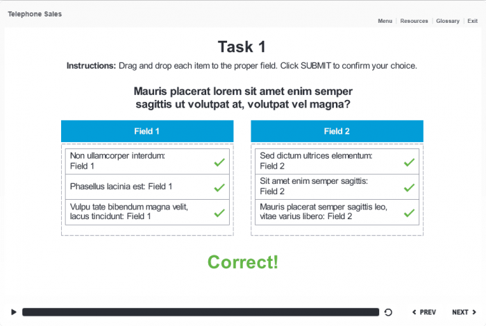 Correct Answer — Download Storyline Templates