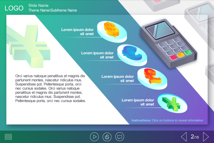 Four Buttons — eLearning Articulate Storyline Templates