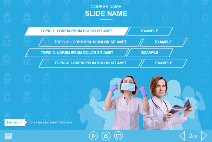 Slide with Tabs — eLearning Storyline Templates