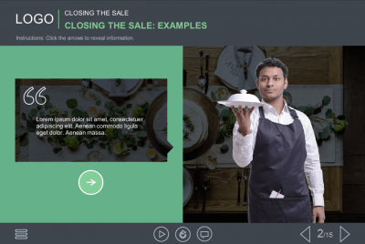 Slide with Cutout Waiter — Download Storyline Templates