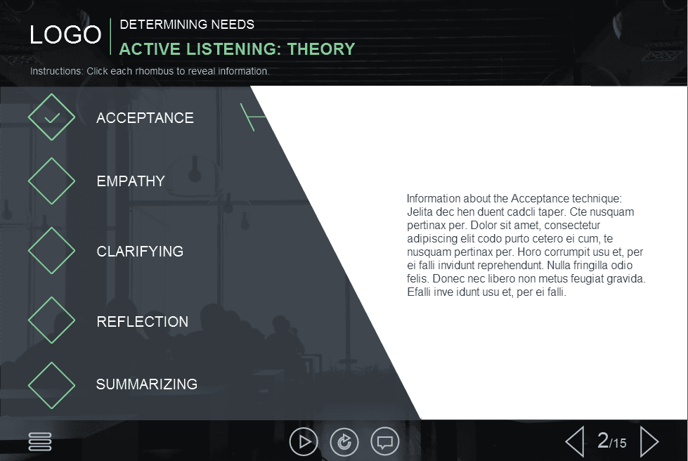 Five Tabs — eLearning Lectora Templates Five Tabs — eLearning Lectora Templates