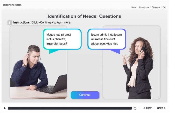 Interactive Dialogue — eLearning Articulate Storyline Templates