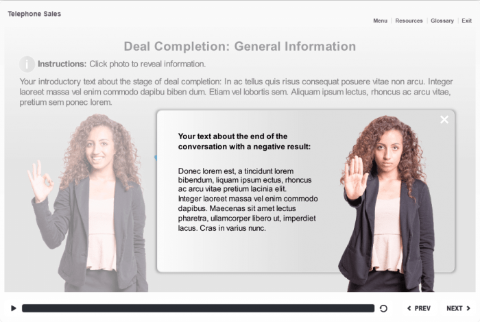 Cutout Woman Showing Gestures — Download Articulate Storyline Templates