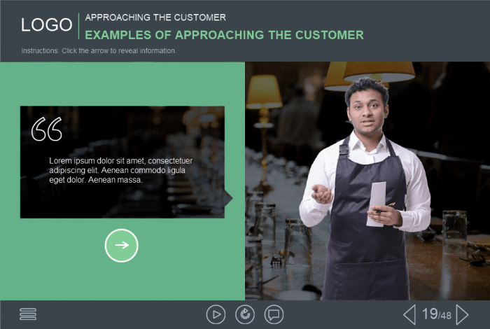 Effective Sales Course Starter Template for Food Industry — Trivantis Lectora-49206