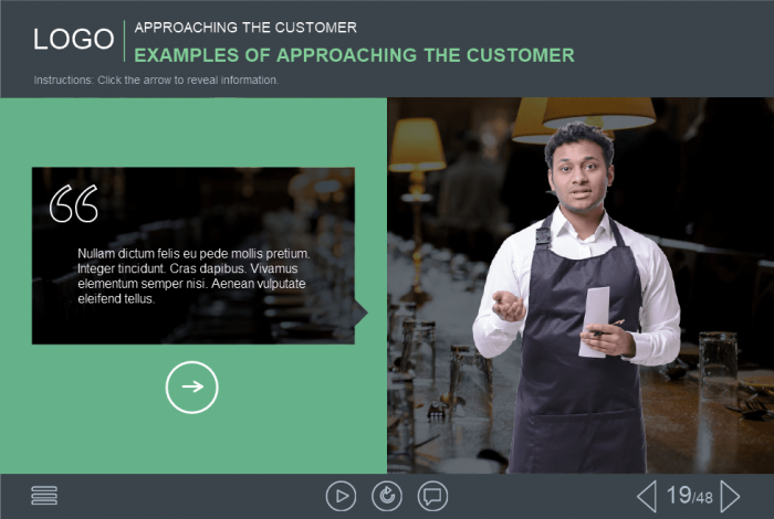 Effective Sales Course Starter Template for Food Industry — Trivantis Lectora-49207
