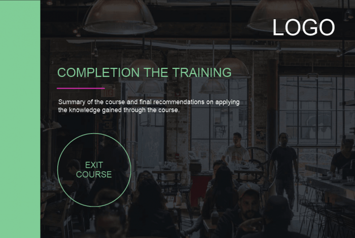 Effective Sales Course Starter Template for Food Industry — Trivantis Lectora-49258