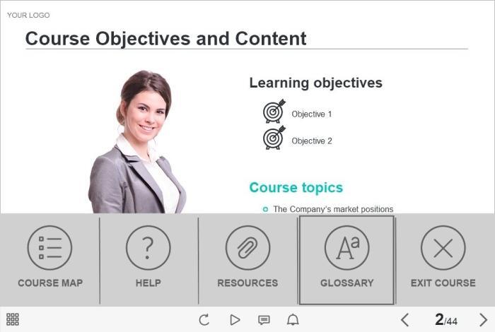 Course Menu — Download Lectora Publisher Templates