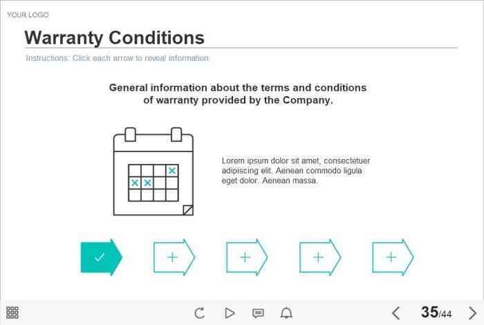 Company`s Products / Services Course Starter Template — Trivantis Lectora-49624