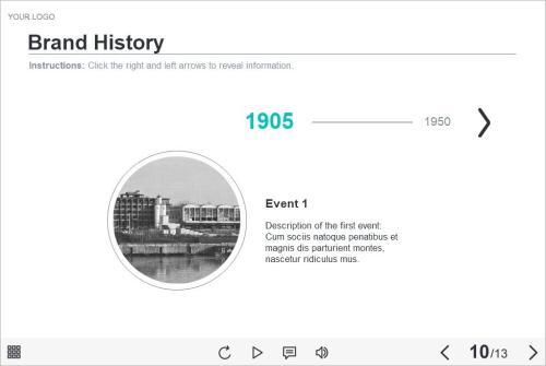 Brand History Timeline — Lectora Template-0