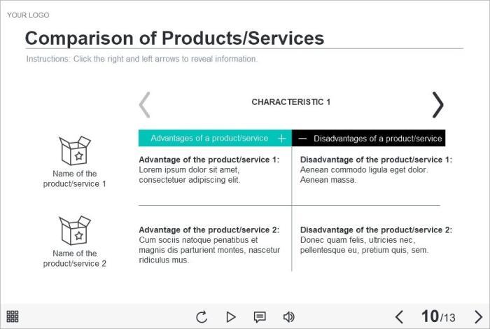 Products / Services Comparison Slideshow — Lectora Template-0