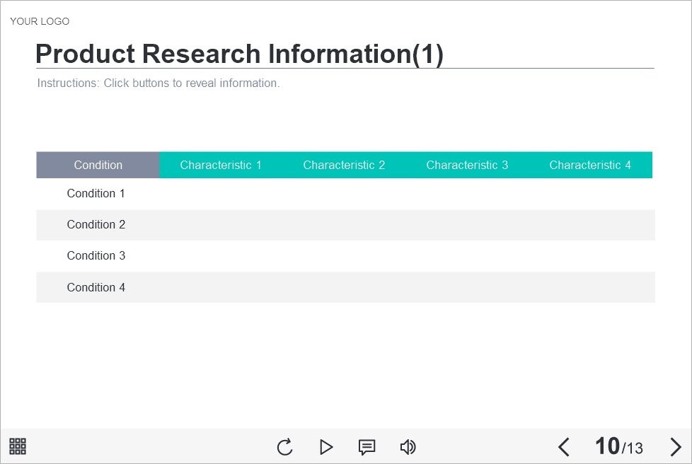 Product Research Information — Lectora Template-0