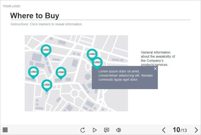 Popup on Map — eLearning Articulate Storyline Templates