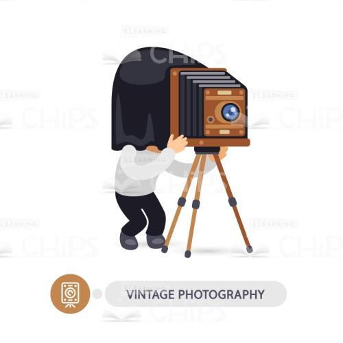 Vintage Photographer Vector Character-0