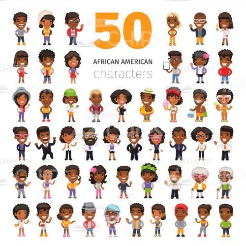 50 African American Heroes — Vector Character Package -0