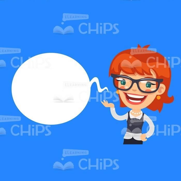 Vector Characters with Speech Bubbles Set-49883
