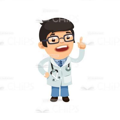Two Cheerful Doctors Vector Characters Set-49898