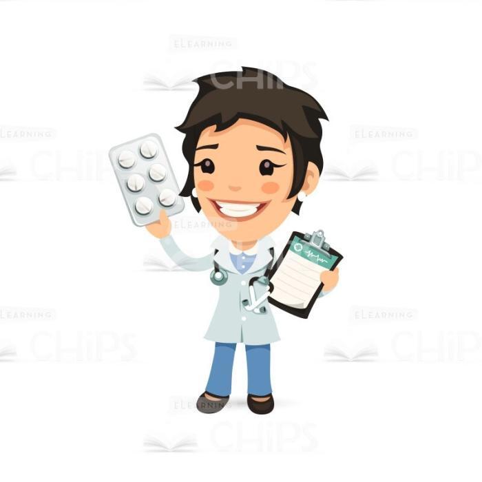 Two Cheerful Doctors Vector Characters Set-49899
