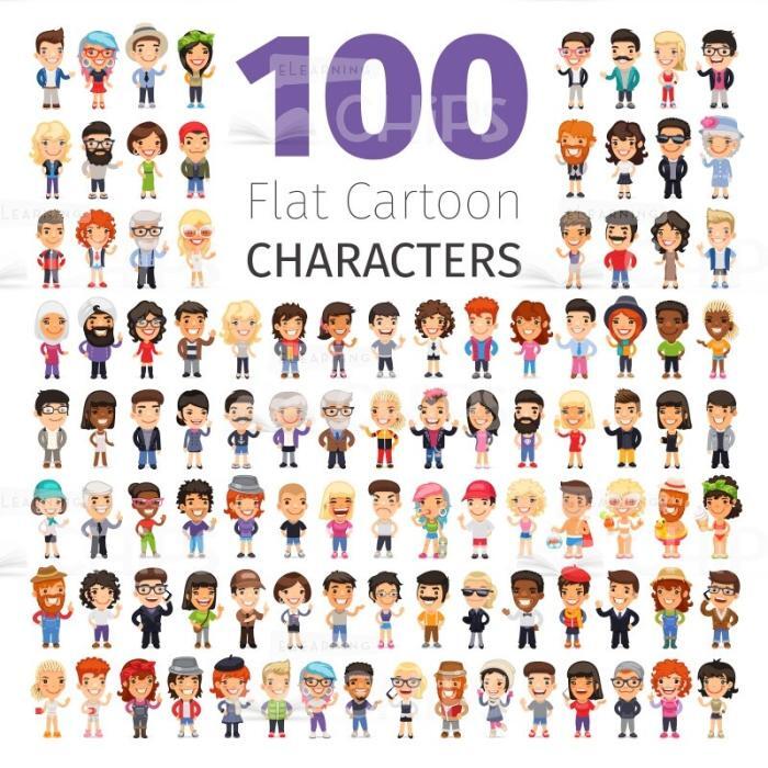 100 Handsome Heroes — Vector Character Package-0