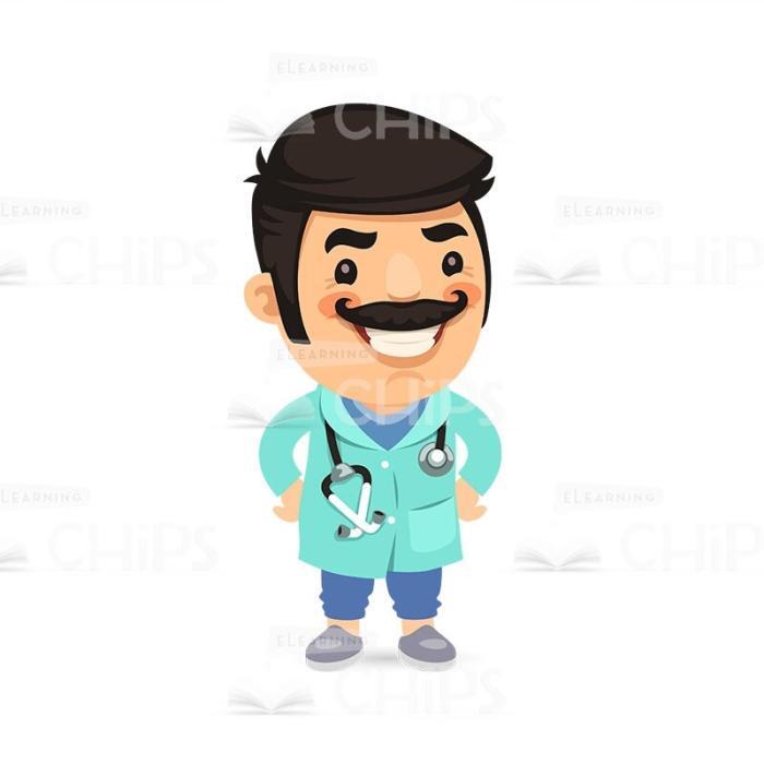 50 Flat Cartoon Doctors — Vector Character Package -50232