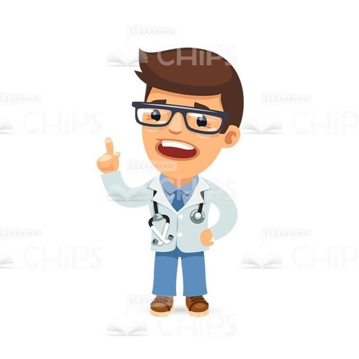 50 Flat Cartoon Doctors — Vector Character Package -50236