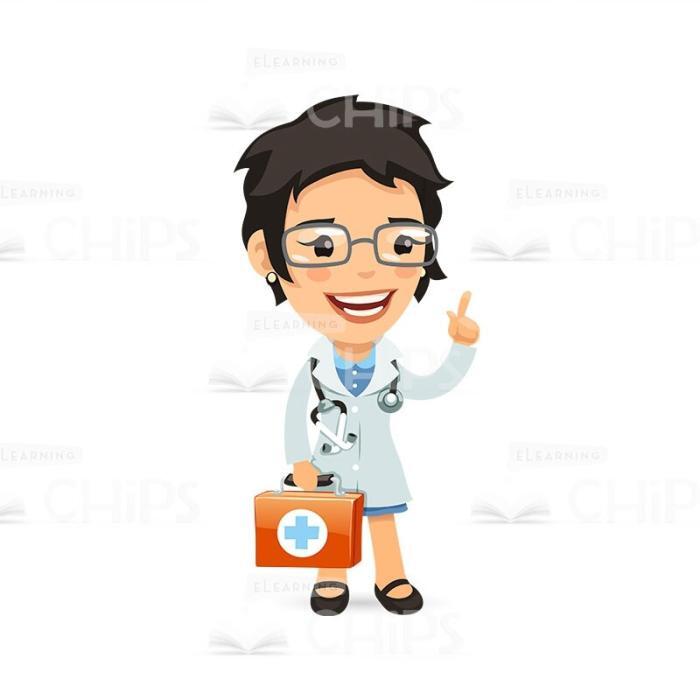 50 Flat Cartoon Doctors — Vector Character Package -50241