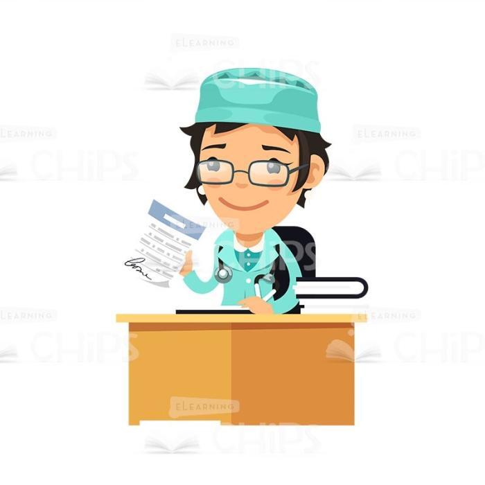 50 Flat Cartoon Doctors — Vector Character Package -50243
