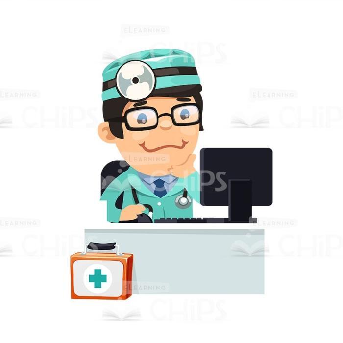 50 Flat Cartoon Doctors — Vector Character Package -50245