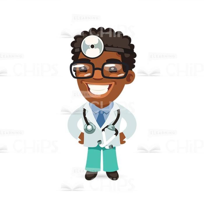 50 Flat Cartoon Doctors — Vector Character Package -50223
