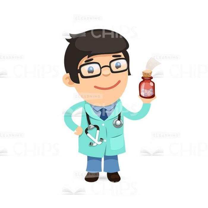 50 Flat Cartoon Doctors — Vector Character Package -50255