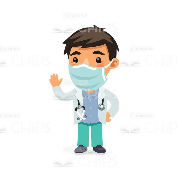 50 Flat Cartoon Doctors — Vector Character Package -50263