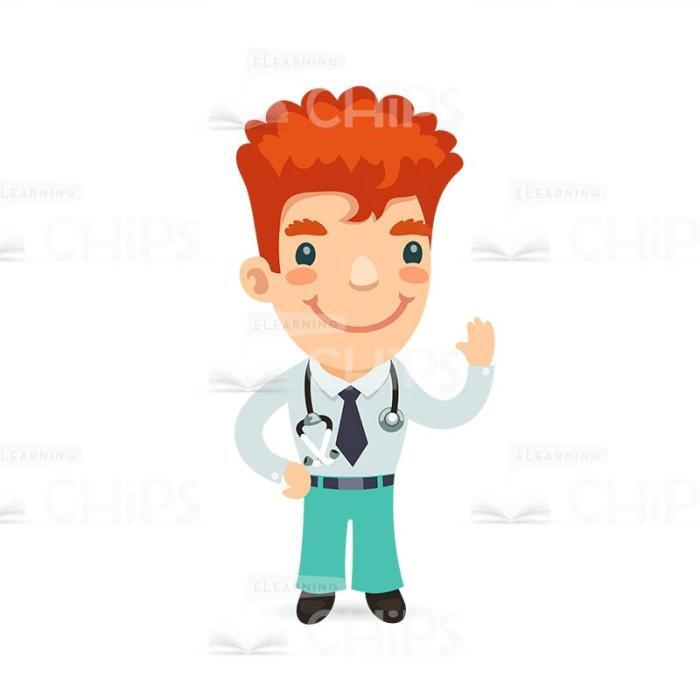 50 Flat Cartoon Doctors — Vector Character Package -50224