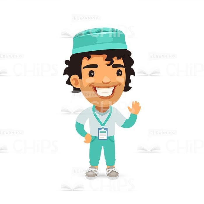 50 Flat Cartoon Doctors — Vector Character Package -50272