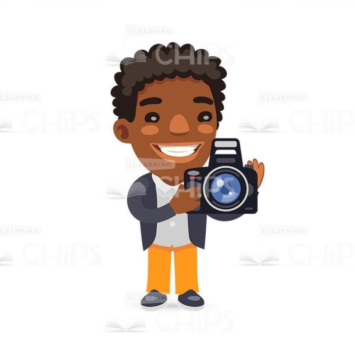 50 Flat Cartoon Cameramen — Vector Character Package -50288