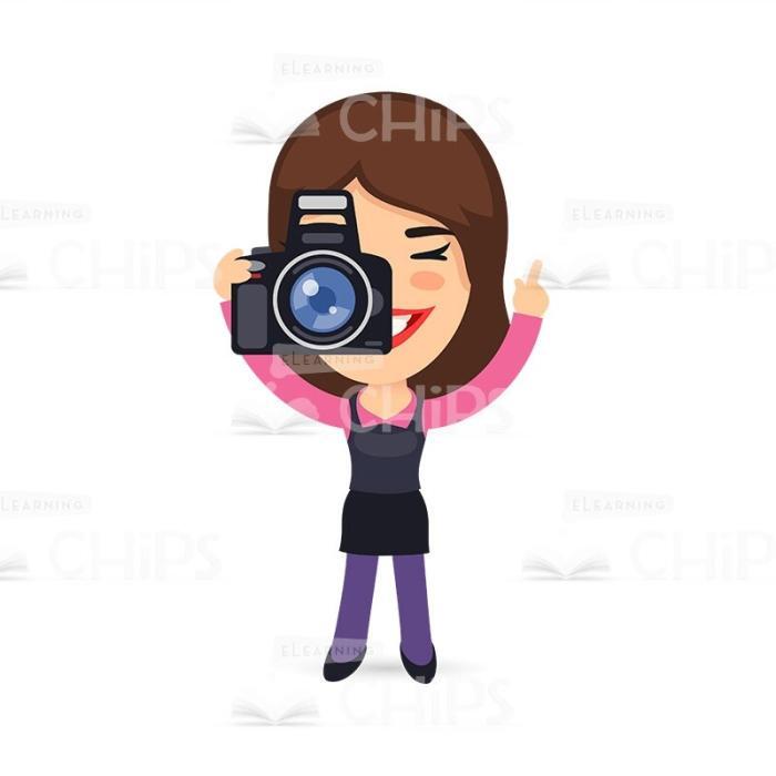 50 Flat Cartoon Cameramen — Vector Character Package -50303