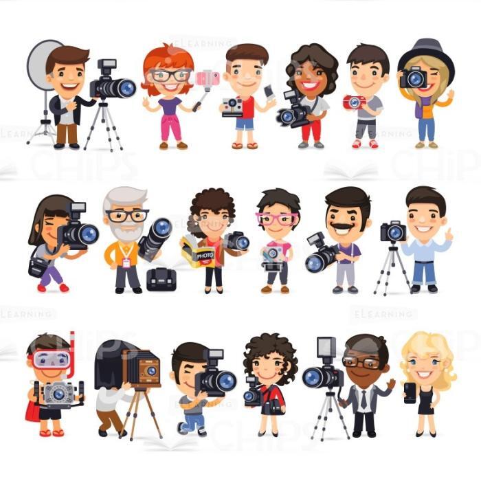 Photographers Vector Character Package-0