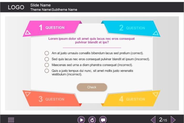 Single Choice Question — Download Storyline Templates