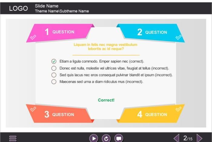 Passed Quiz — eLearning Storyline Templates