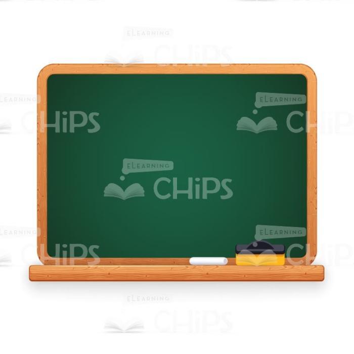 Green Chalk Board Vector Image-0