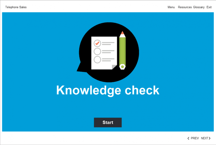 Knowledge Check Introducing Slide — eLearning Lectora Templates