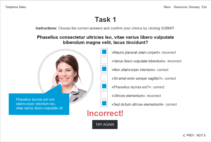 Slide with Question — Download Lectora Publisher Templates