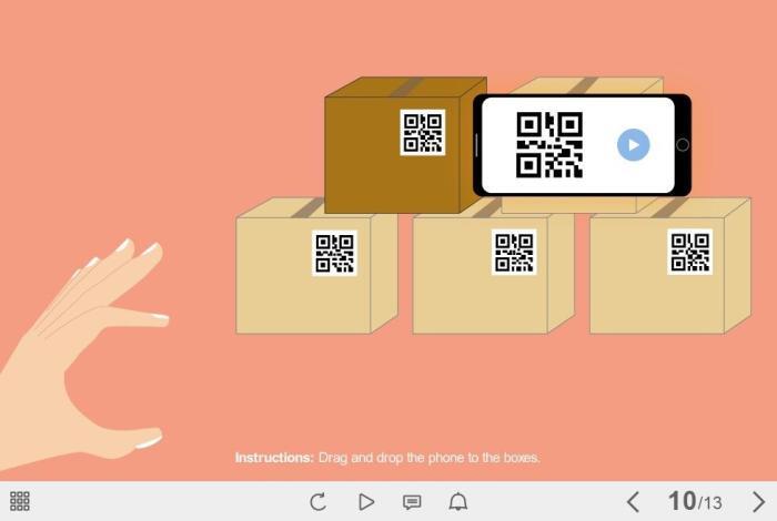 QR on Phone Screen — e-Learning Articulate Storyline Templates