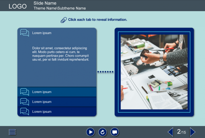 Clickable Tabs — Articulate Storyline Template