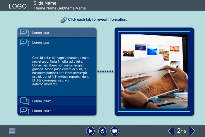 Blue Accordion — Download Storyline Templates