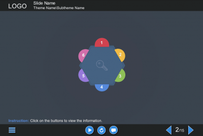 Colorful Semicircles — Articulate Storyline Template